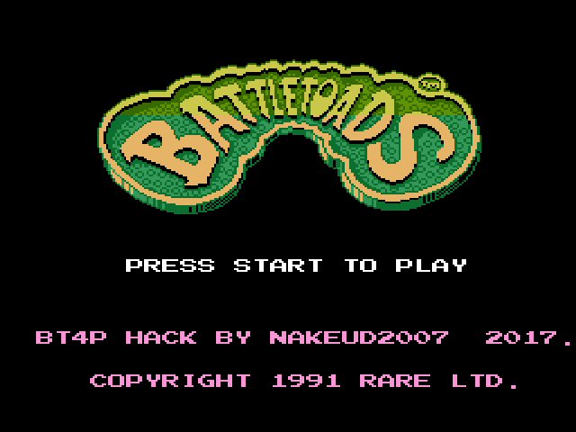 Battletoads 4 players Co-op hack Title Screen